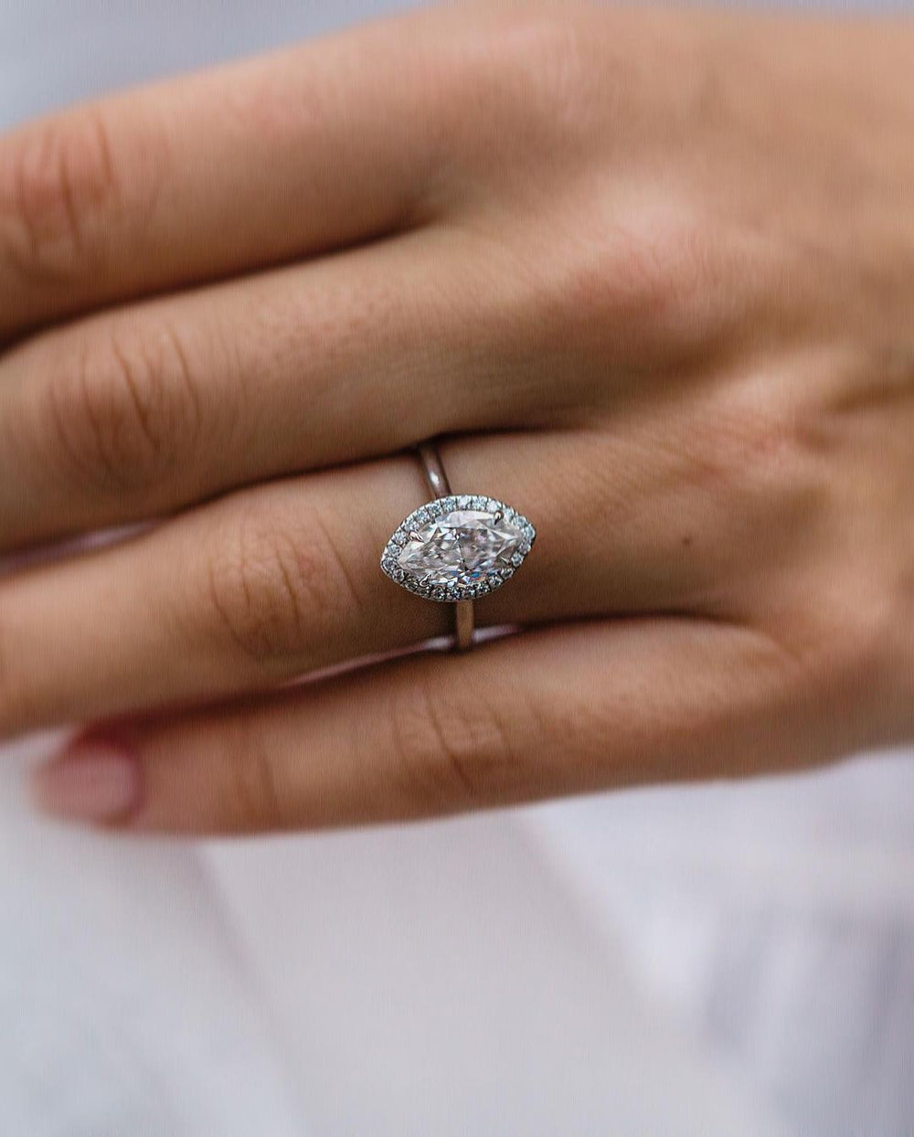 Marquise Cut Labgrown Engagement Ring