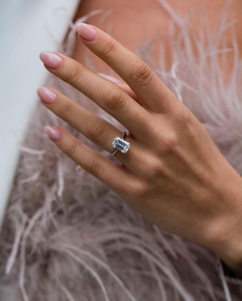 Emerald Cut Labgrown Engagement Ring