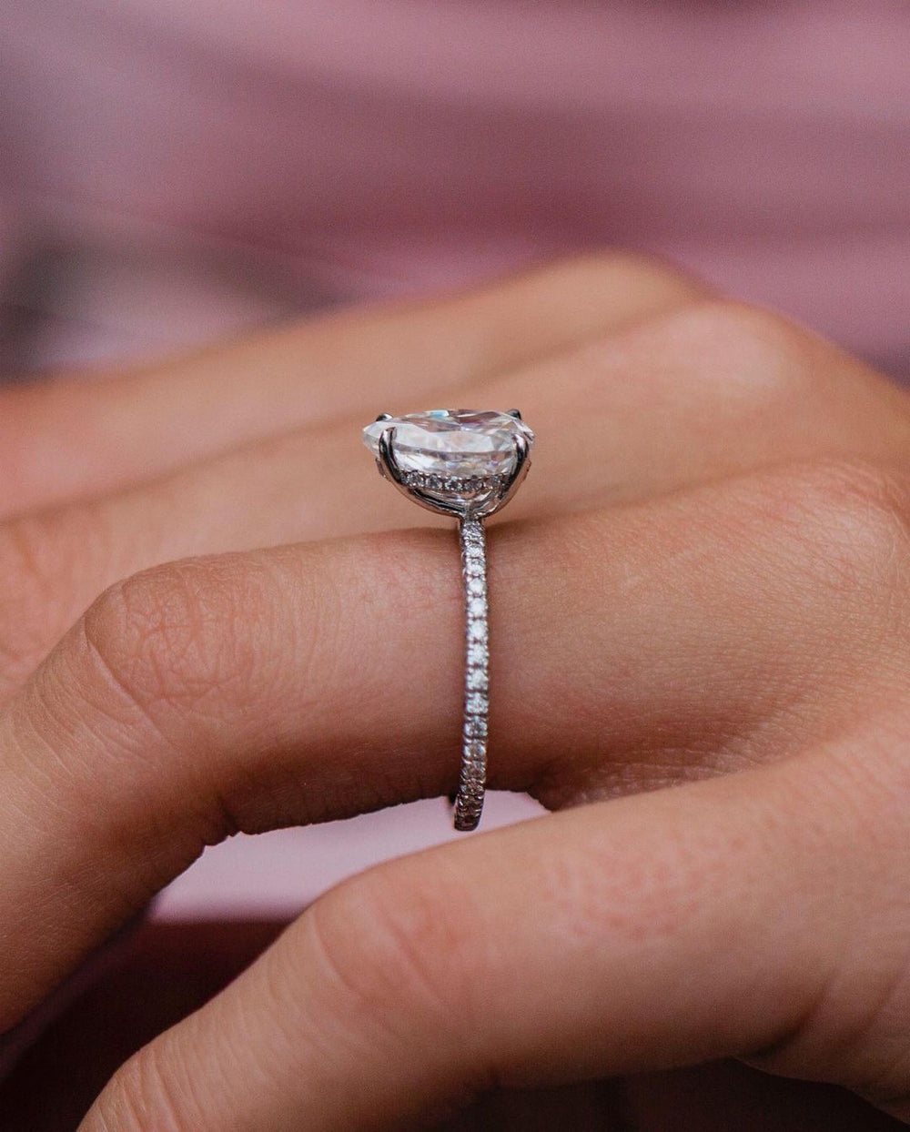 Pear Cut Labgrown Engagement Ring