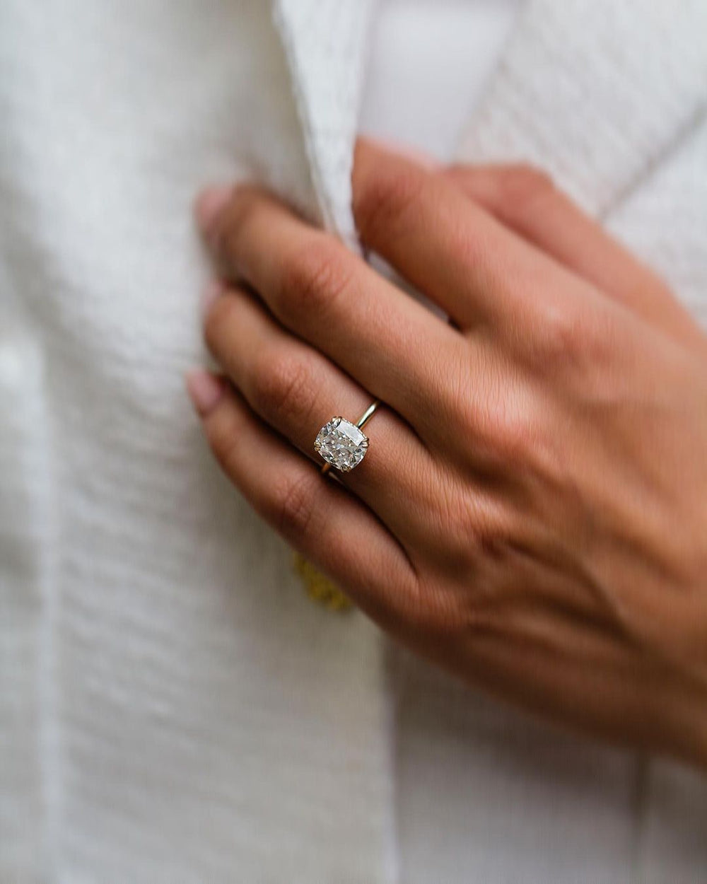 Cushion Cut Labgrown Engagement Ring