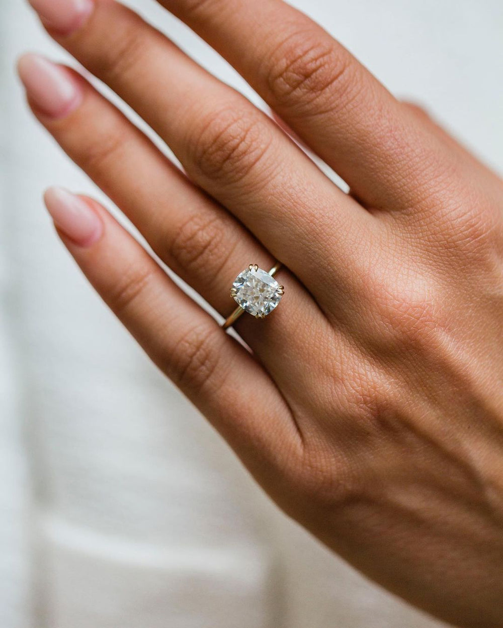 Cushion Cut Labgrown Engagement Ring