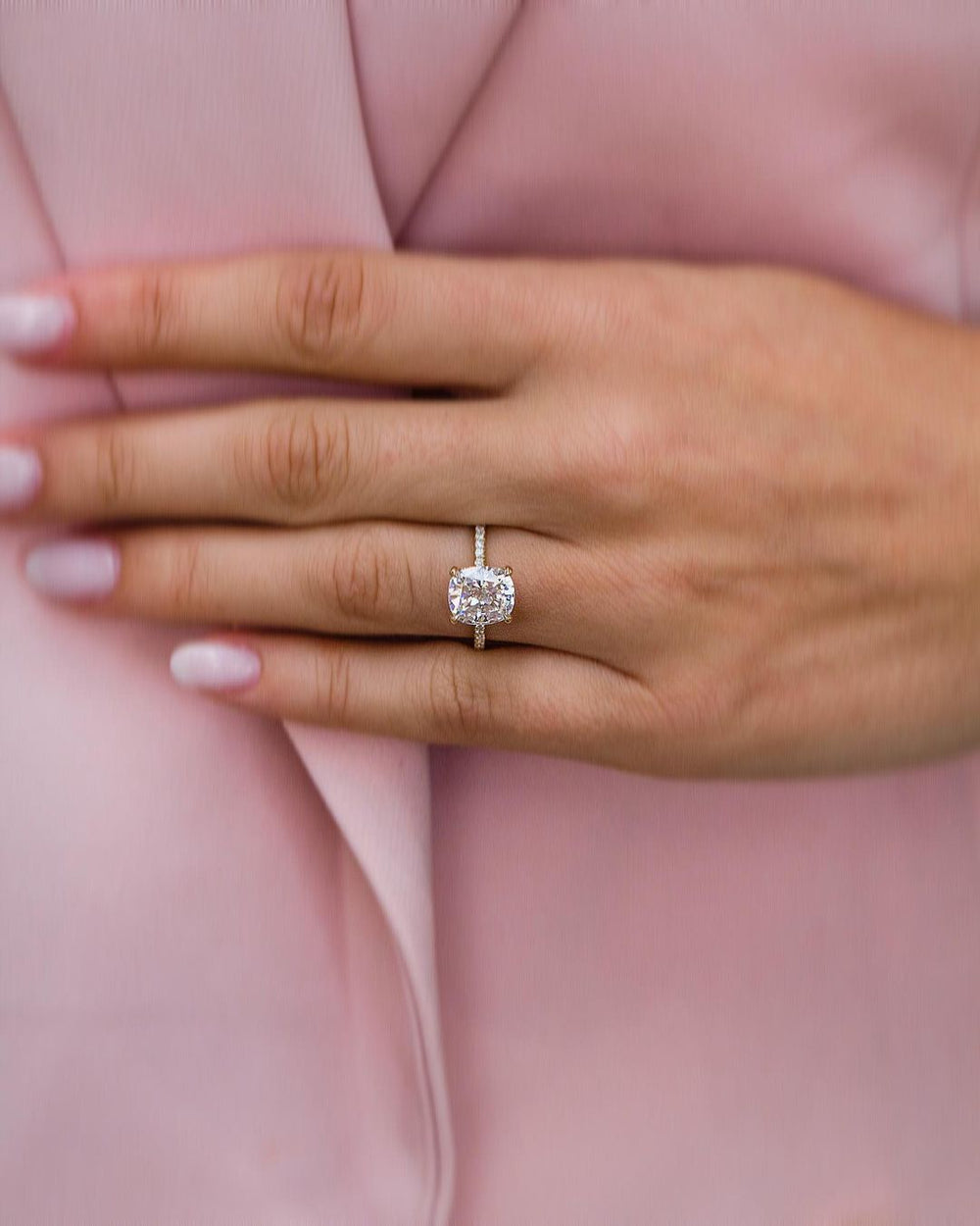 Cushion Cut Labgrown Engagement Ring