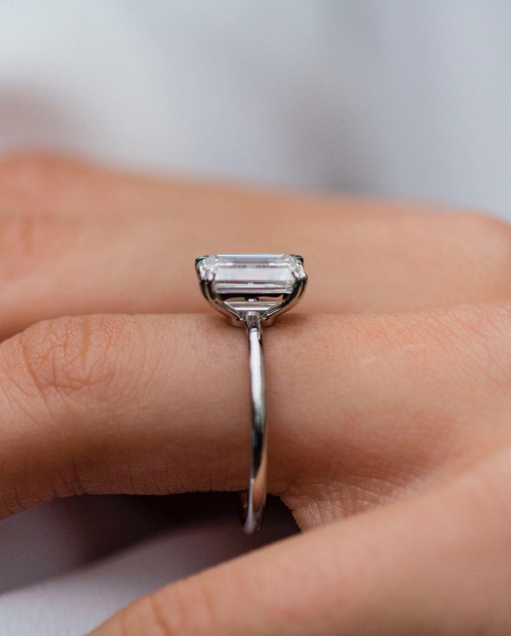 Emerald Cut Labgrown Engagement Ring
