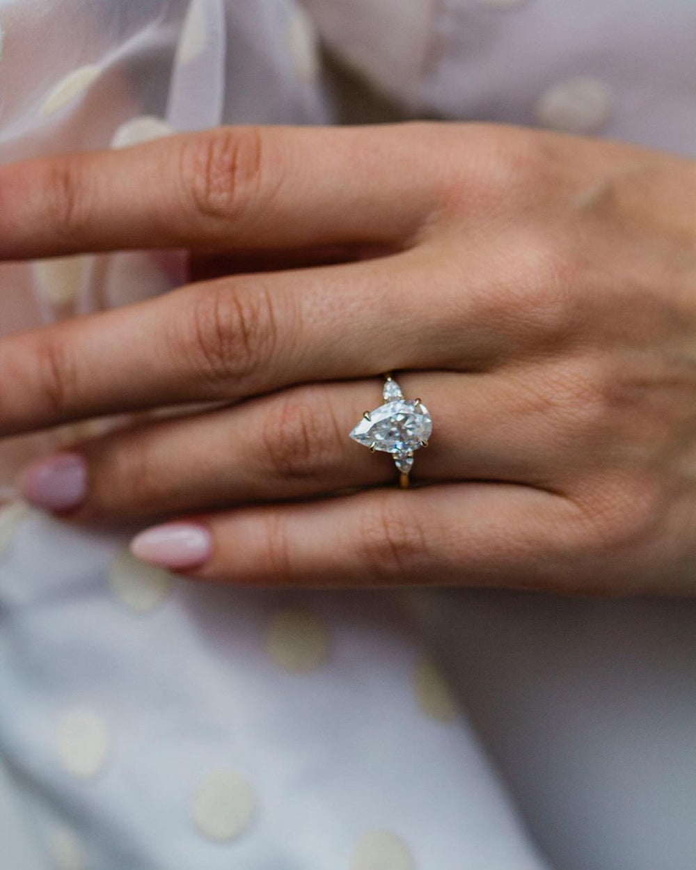 Pear Cut Labgrown Engagement Ring