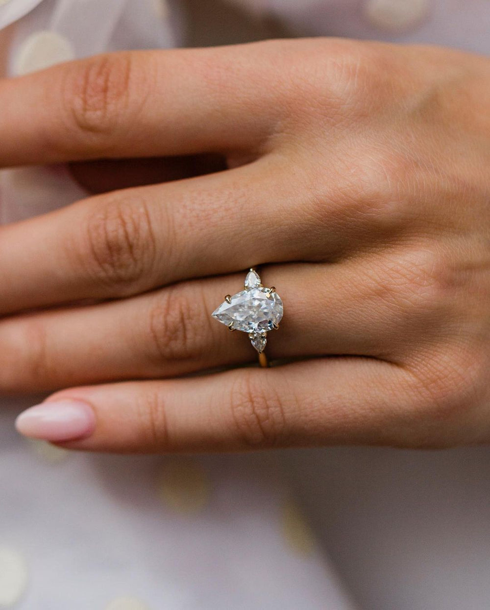 Pear Cut Labgrown Engagement Ring