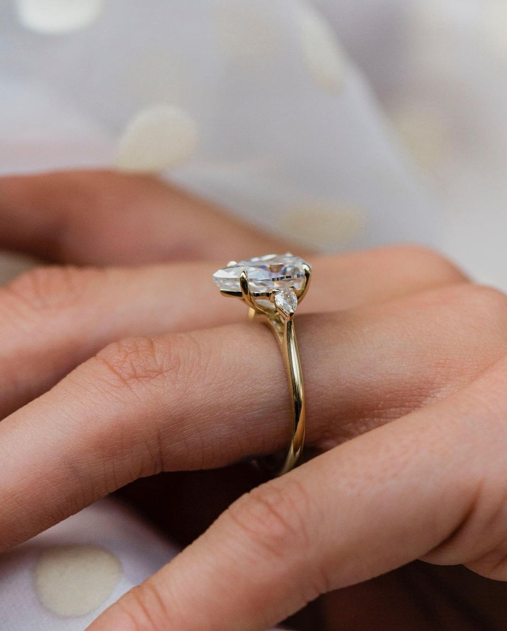 Pear Cut Labgrown Engagement Ring