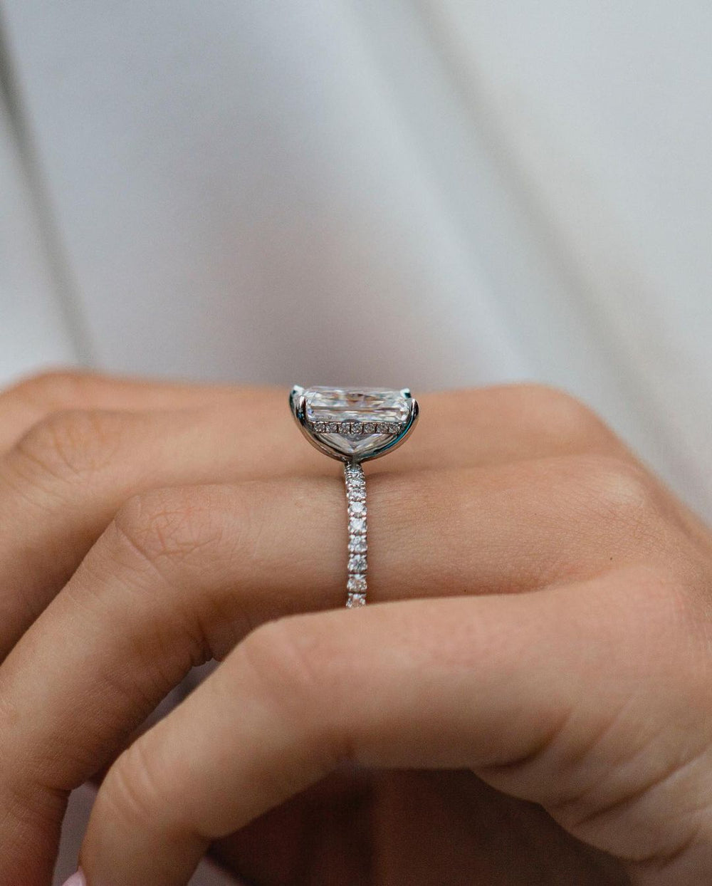 Radiant Cut Labgrown Engagement Ring