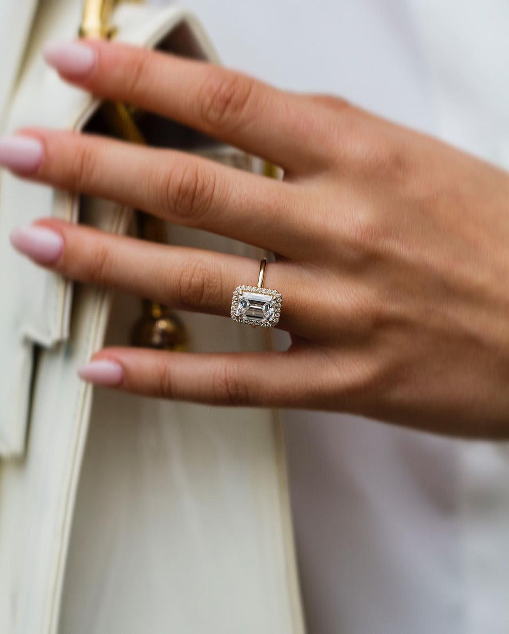 Emerald Cut Labgrown Engagement Ring