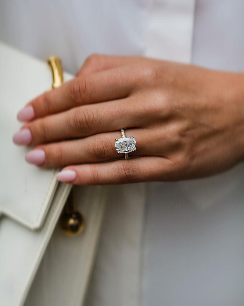 Cushion Cut Labgrown Engagement Ring