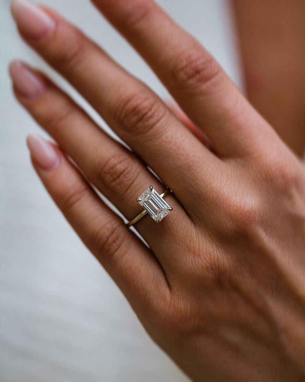 Emerald Cut Labgrown Engagement Ring
