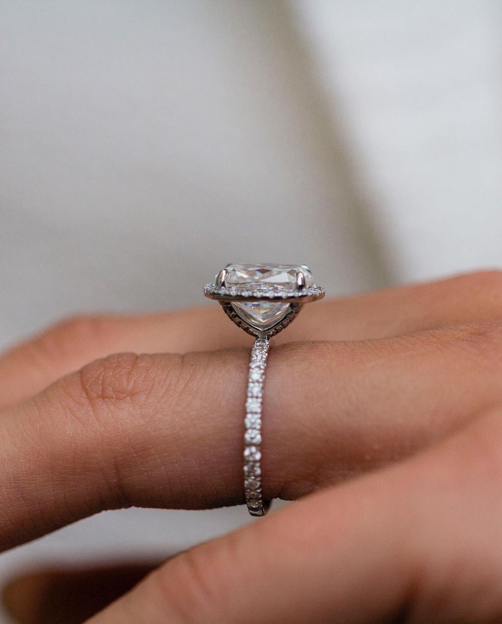 Cushion Cut Labgrown Engagement Ring