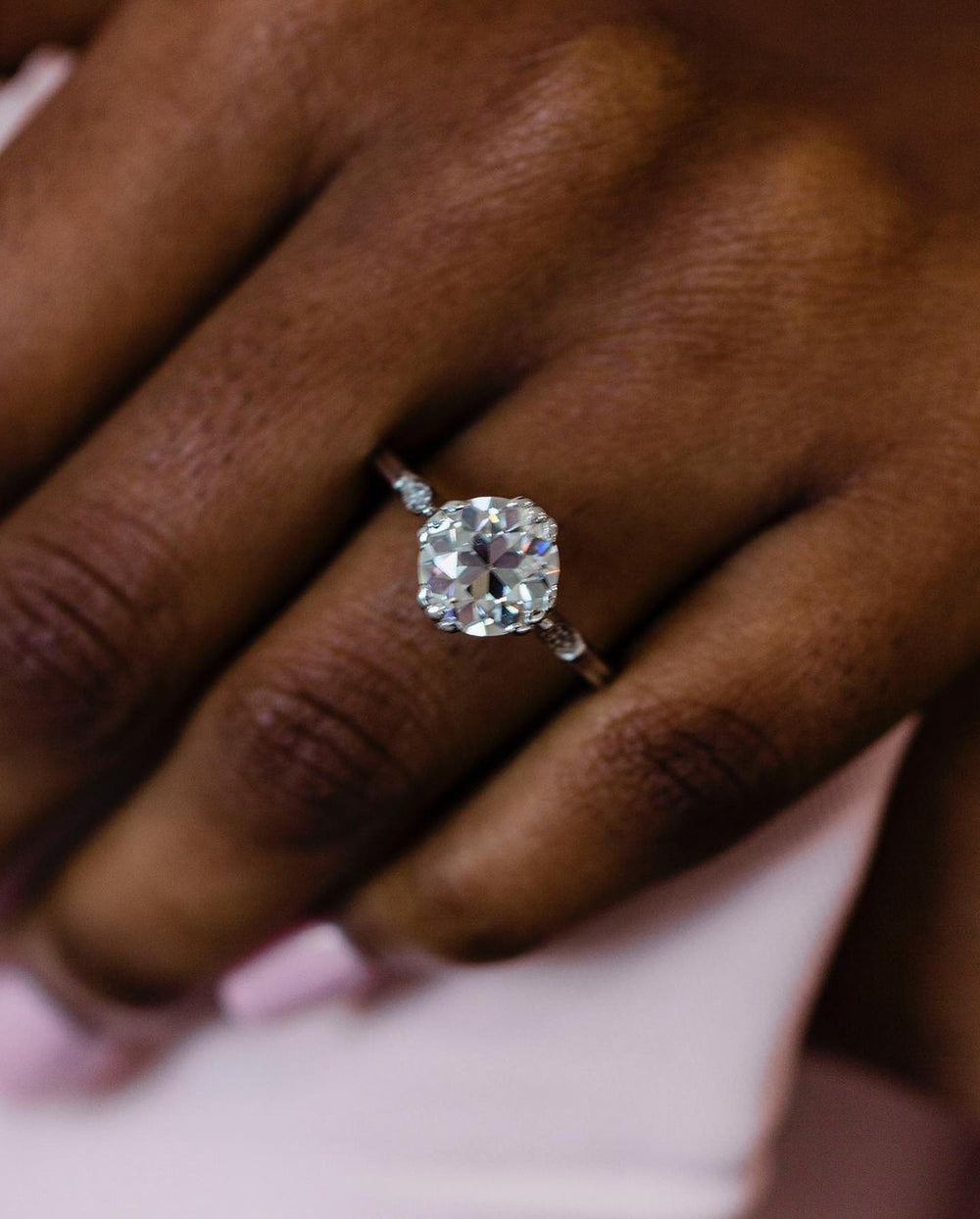 Old Euro Round Cut Labgrown Ring