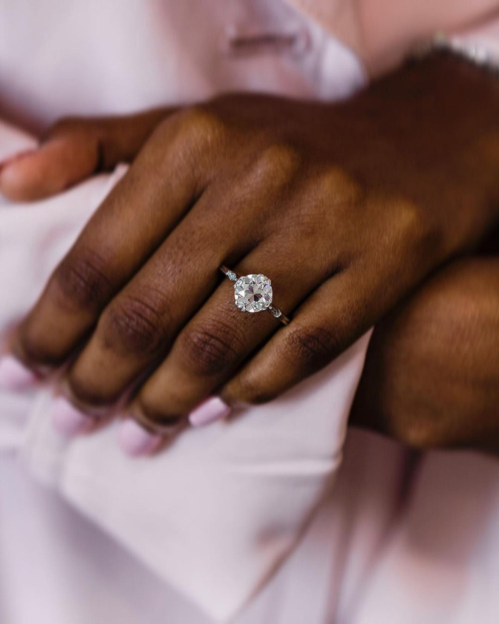 Old Euro Round Cut Labgrown Ring