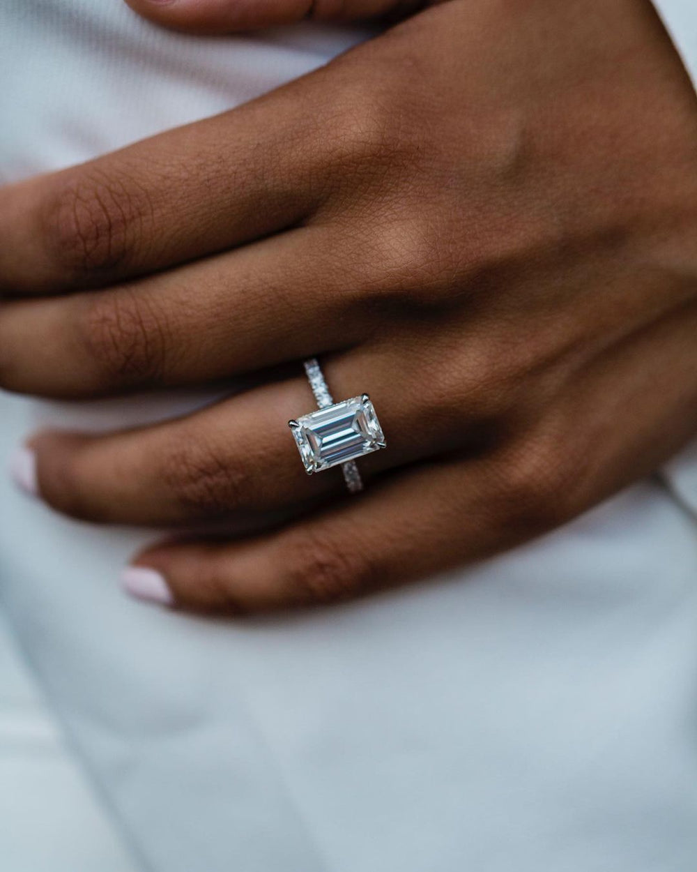 Emerald Cut Labgrown Engagement Ring