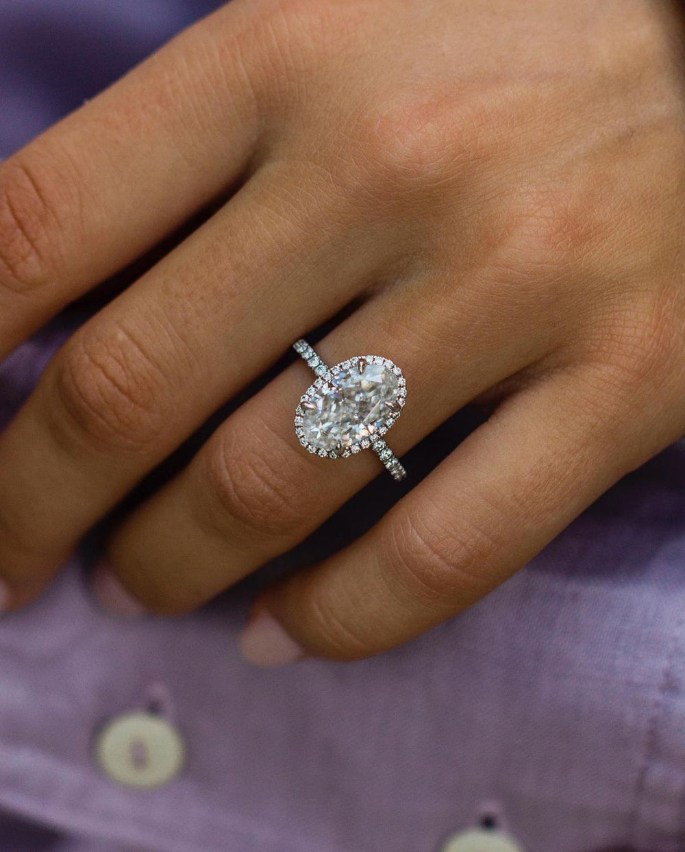 Oval Cut Labgrown Engagement Ring