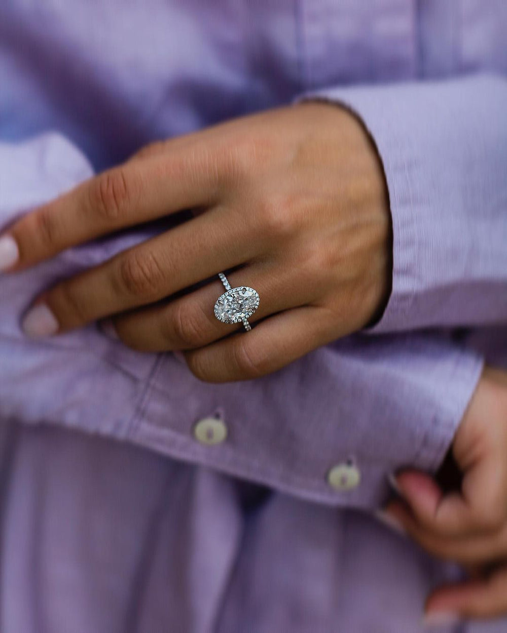 Oval Cut Labgrown Engagement Ring