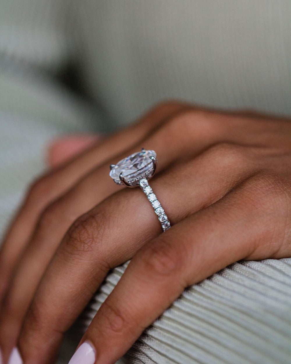 Oval Cut Labgrown Engagement Ring