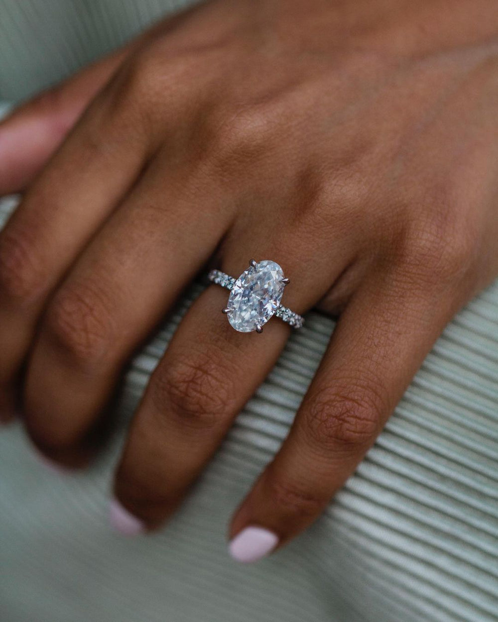 Oval Cut Labgrown Engagement Ring