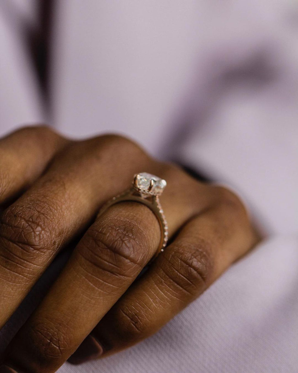 Elongated Pear Cut Labgrown Ring