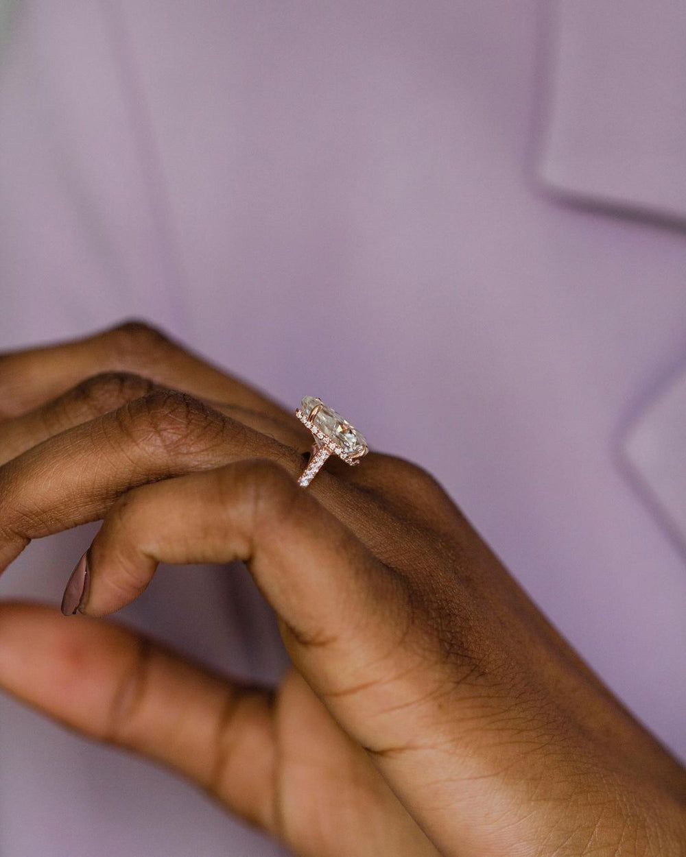 Elongated Pear Cut Labgrown Ring