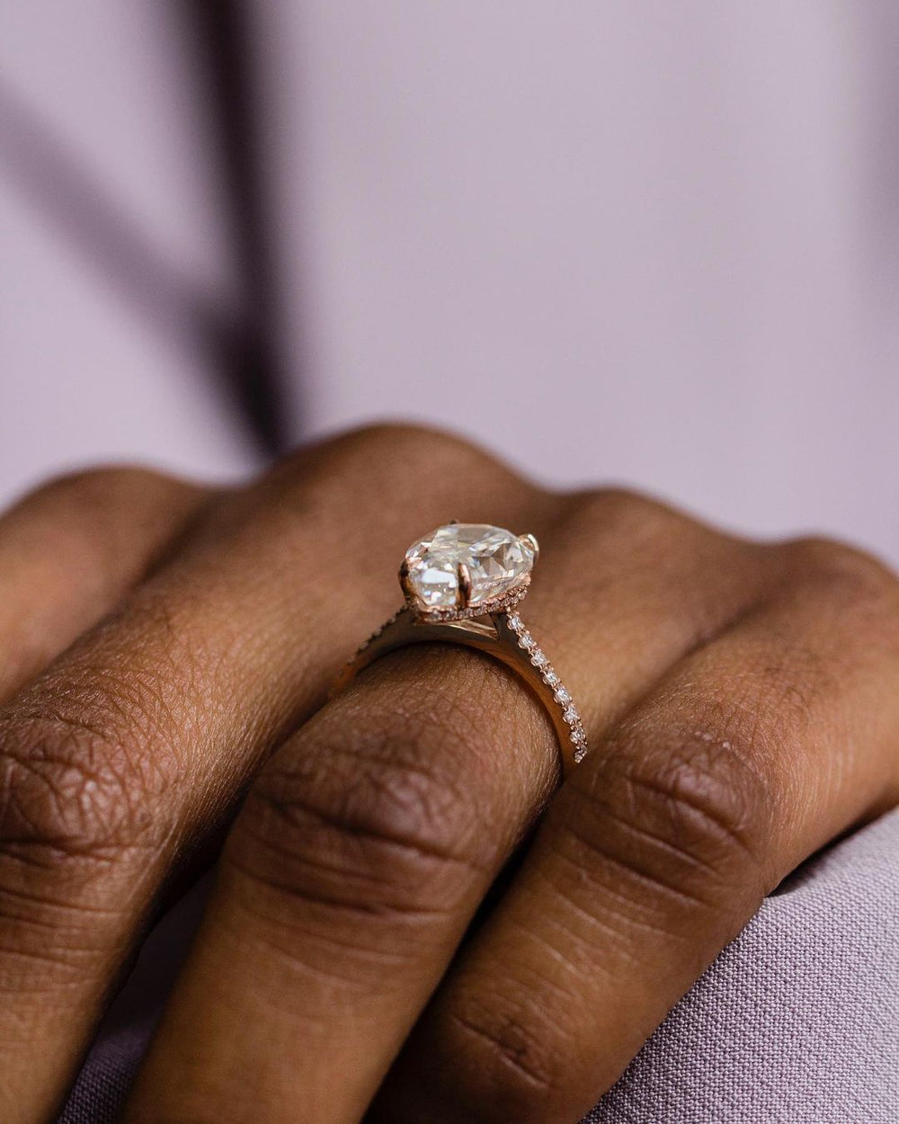 Elongated Pear Cut Labgrown Ring