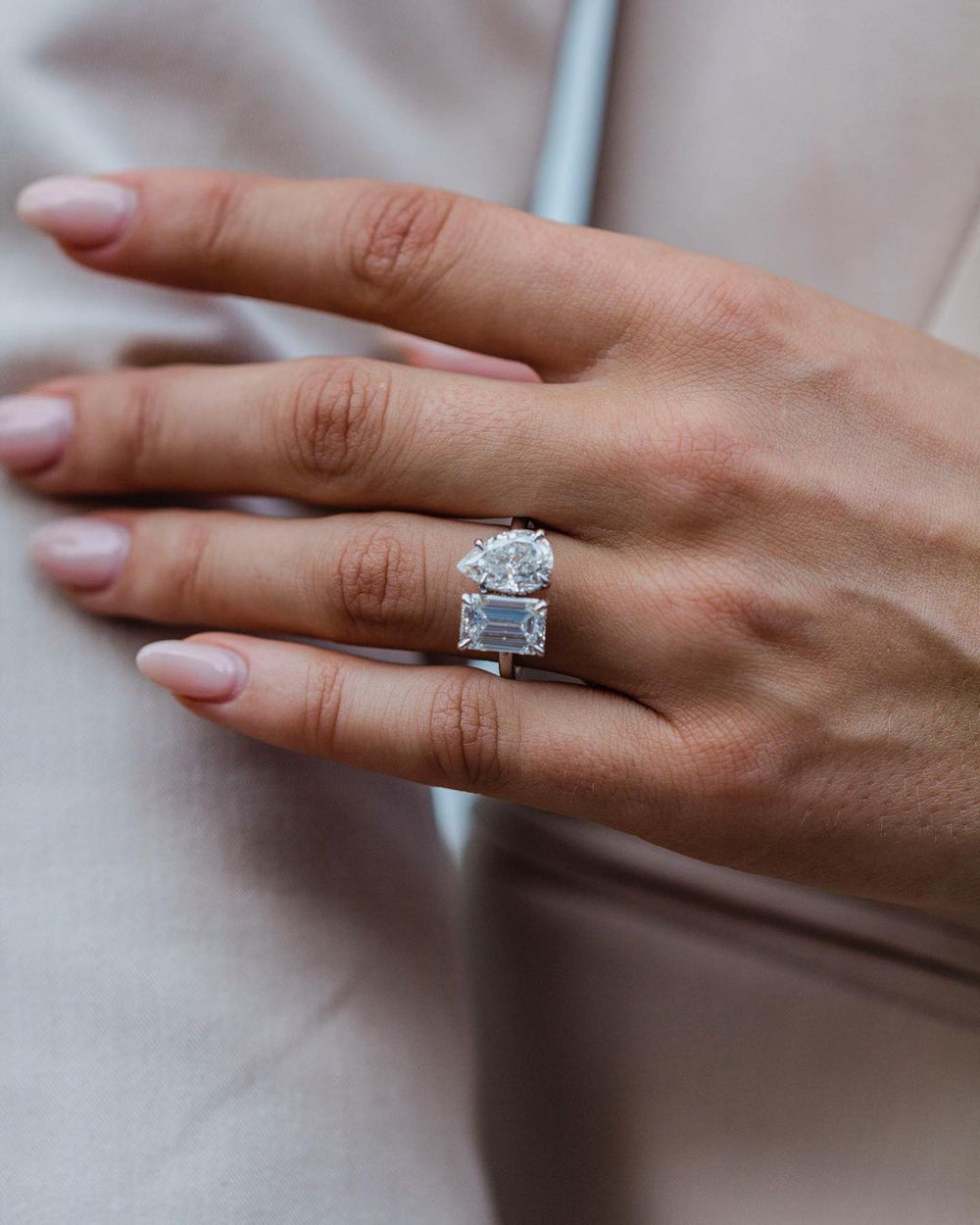 Toi Et Moi Pear & Emerald Cut Labgrown Ring