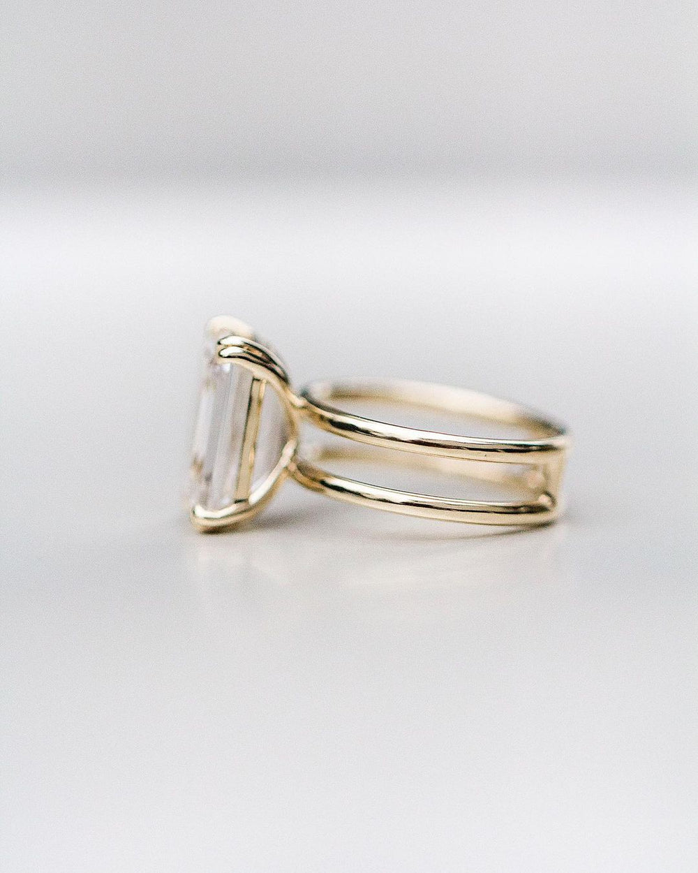 Emerald Cut Labgrown Engagement Ring