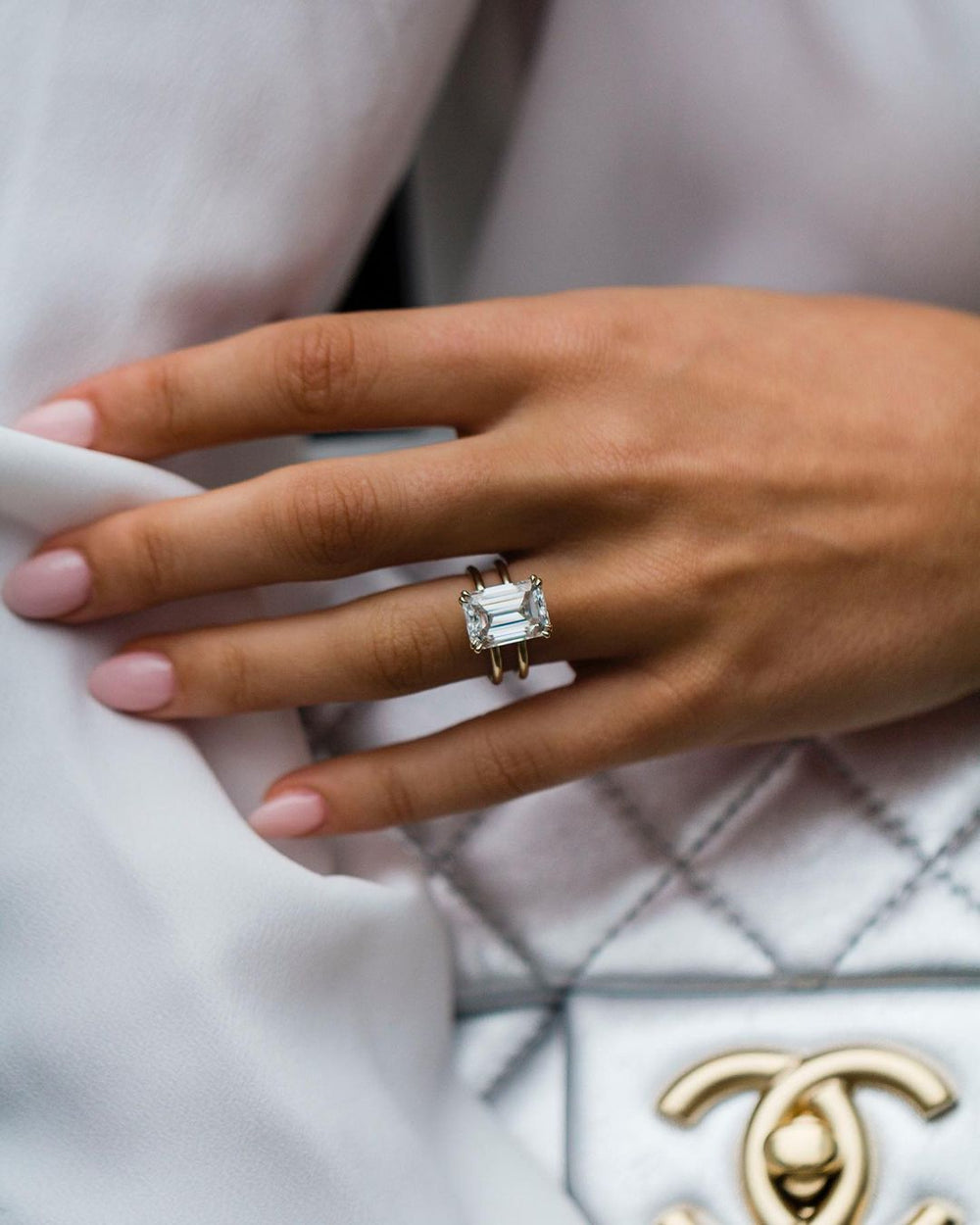 Emerald Cut Labgrown Engagement Ring