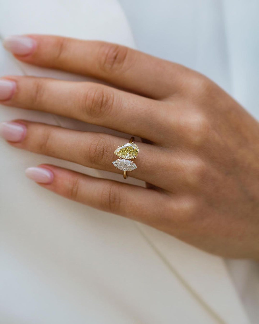 Toi Et Moi Pear & Marquise Cut Labgrown Ring