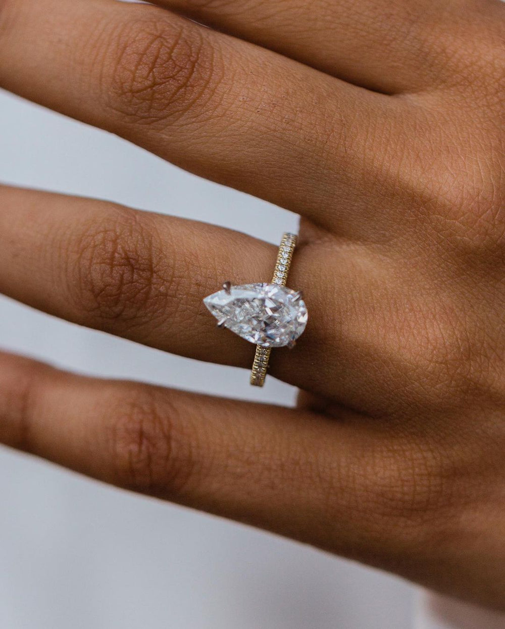 Elongated Pear Cut Labgrown Ring