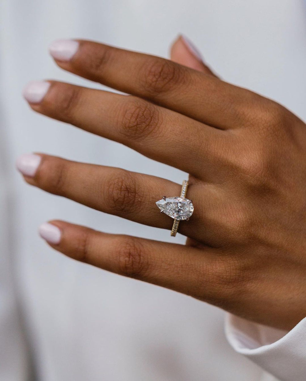 Elongated Pear Cut Labgrown Ring