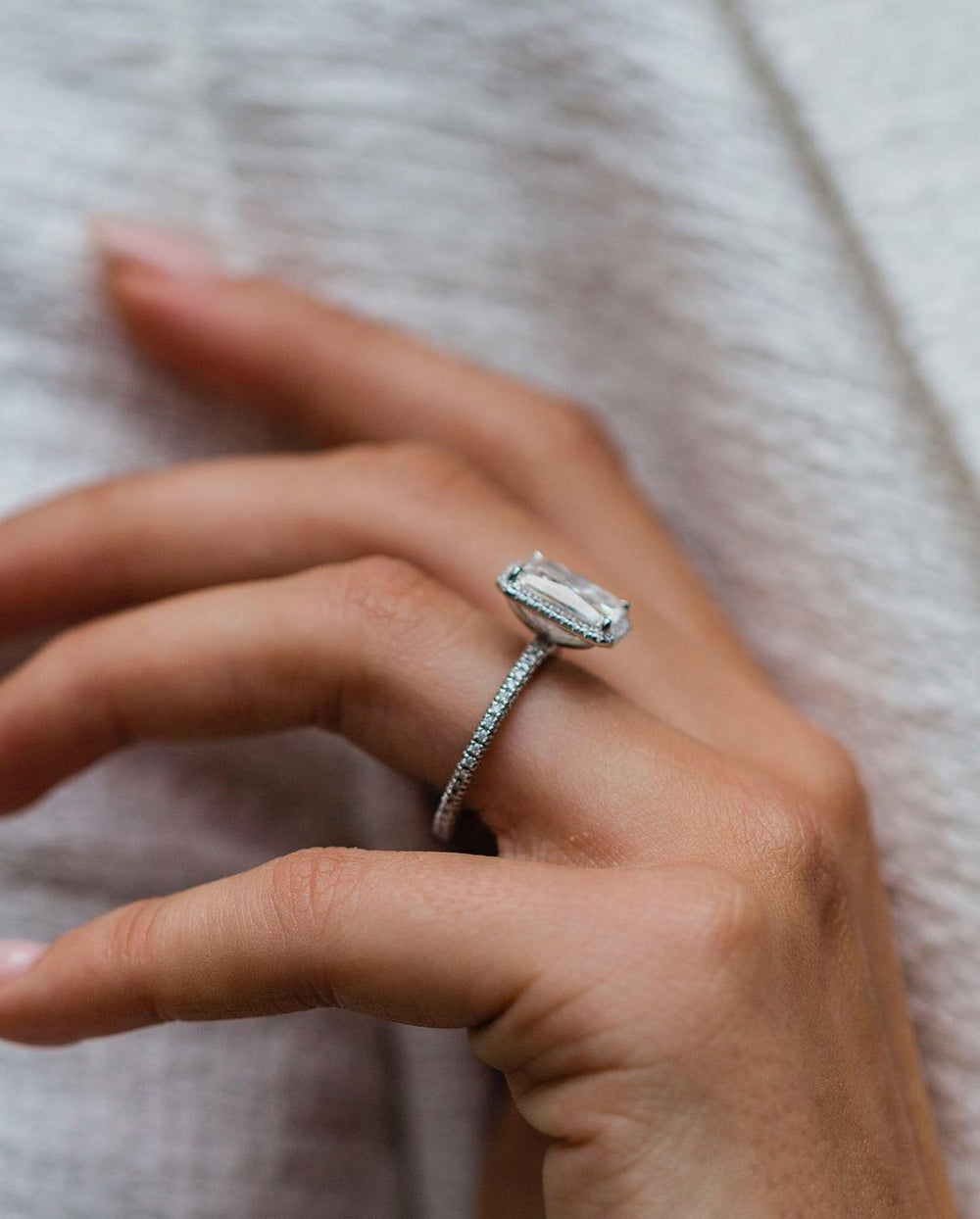 Radiant Cut Labgrown Engagement Ring