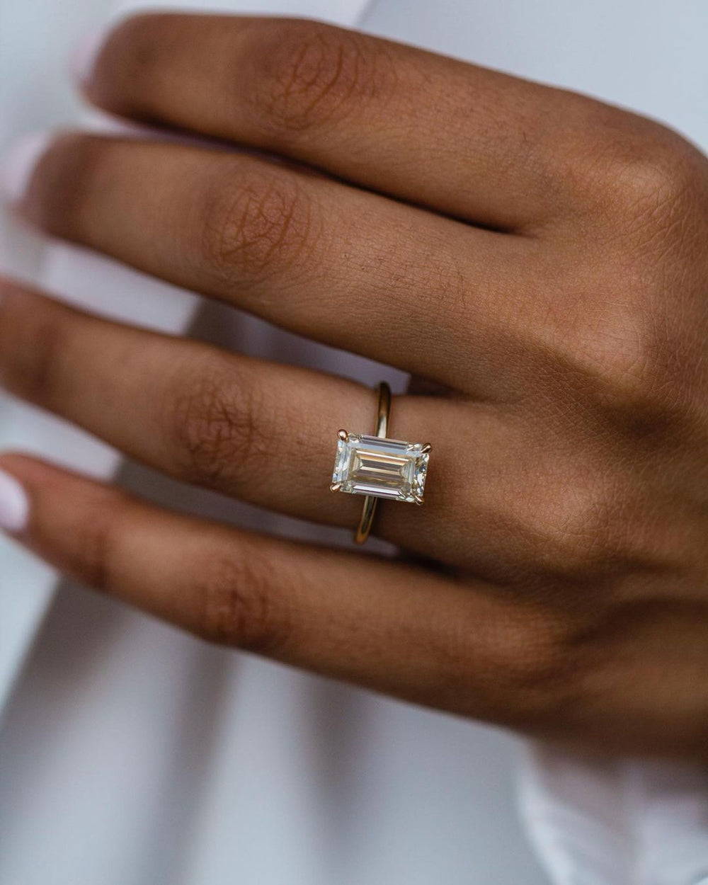 Emerald Cut Labgrown Engagement Ring