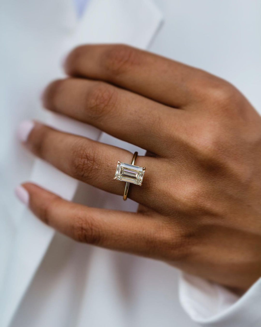 Emerald Cut Labgrown Engagement Ring