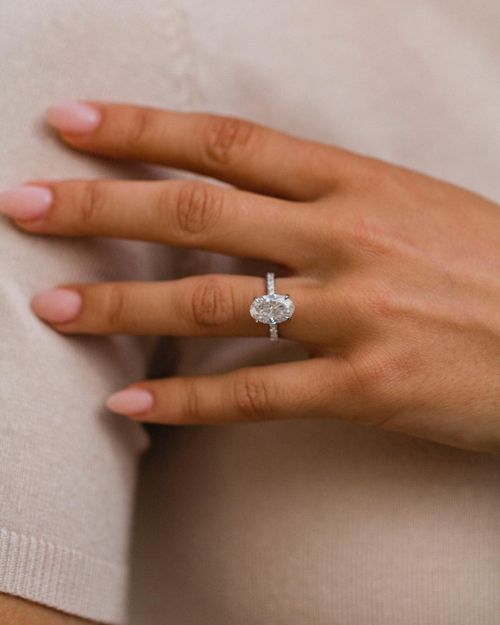 Oval Labgrown Engagement Ring