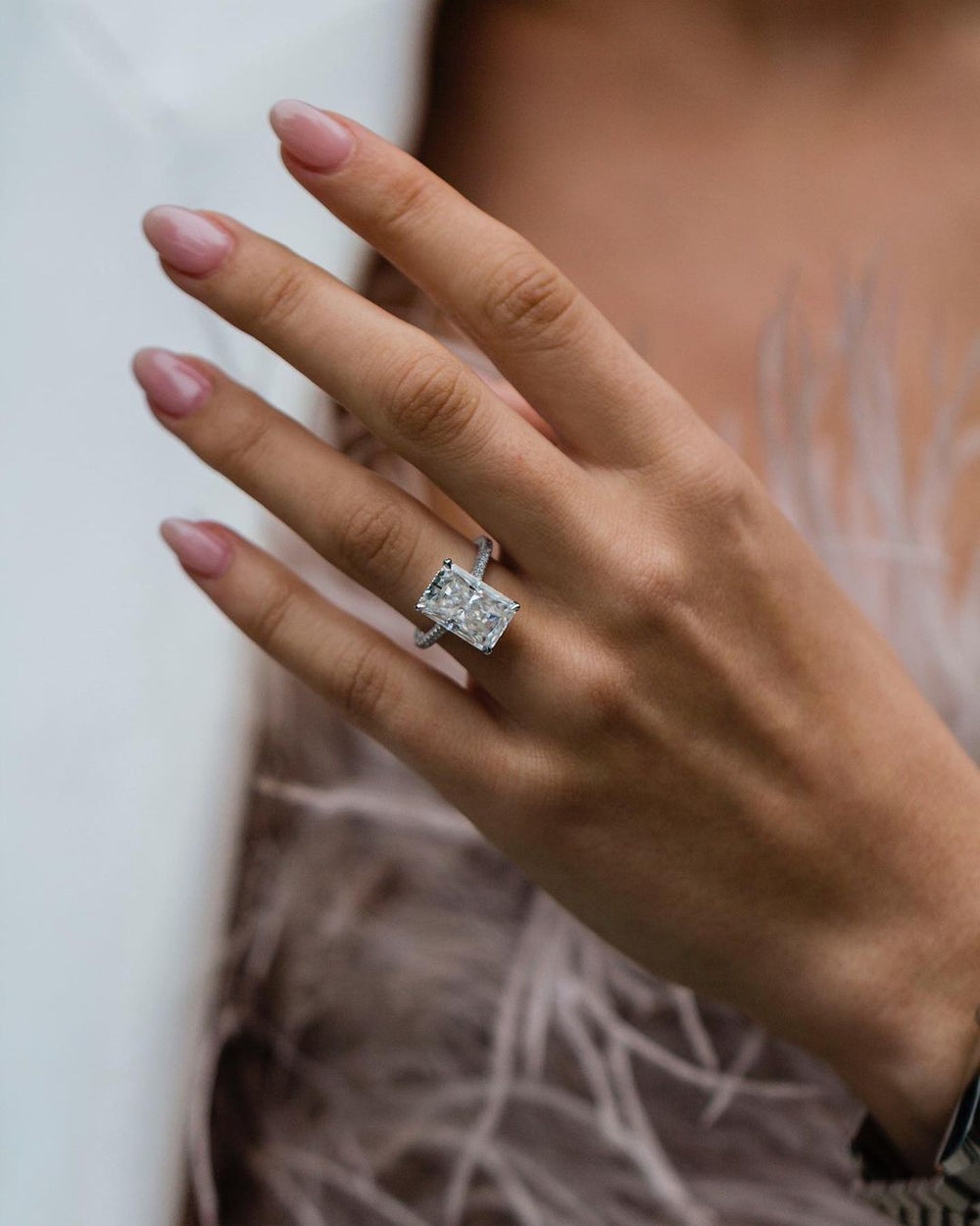 Radiant Cut Labgrown Engagement Ring