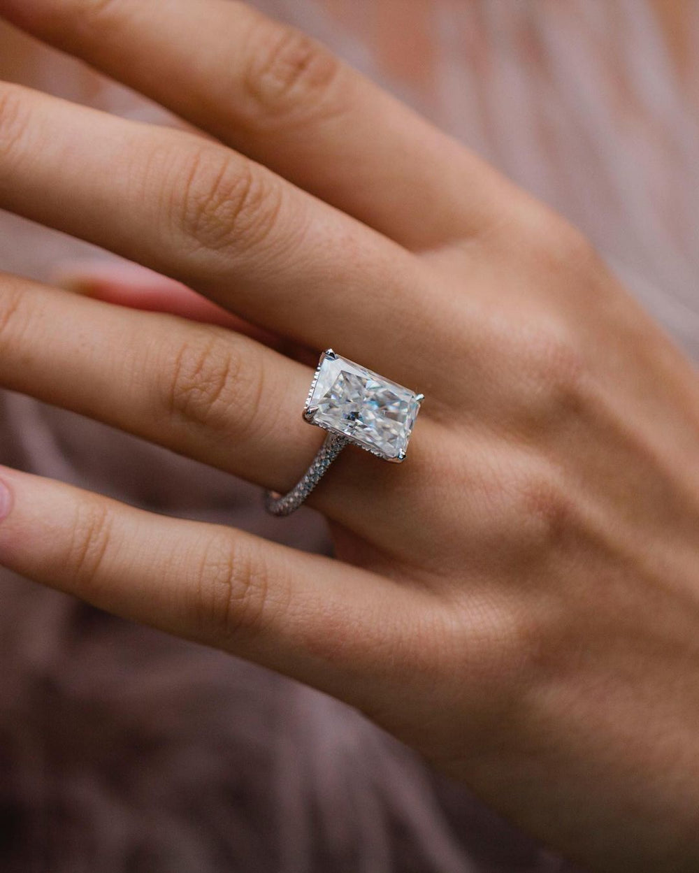 Radiant Cut Labgrown Engagement Ring