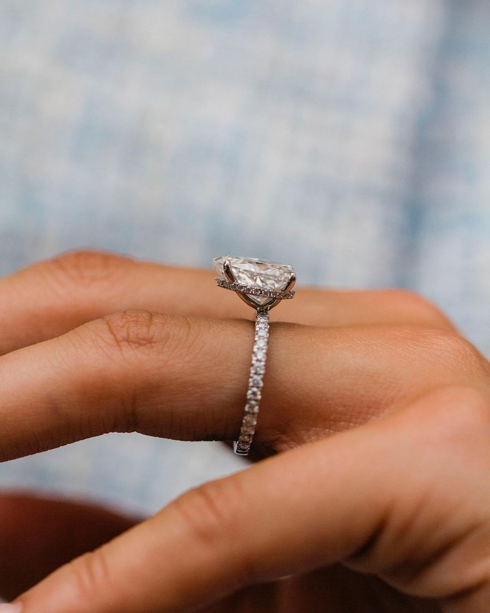 Elongated Pear Cut Labgrown Ring