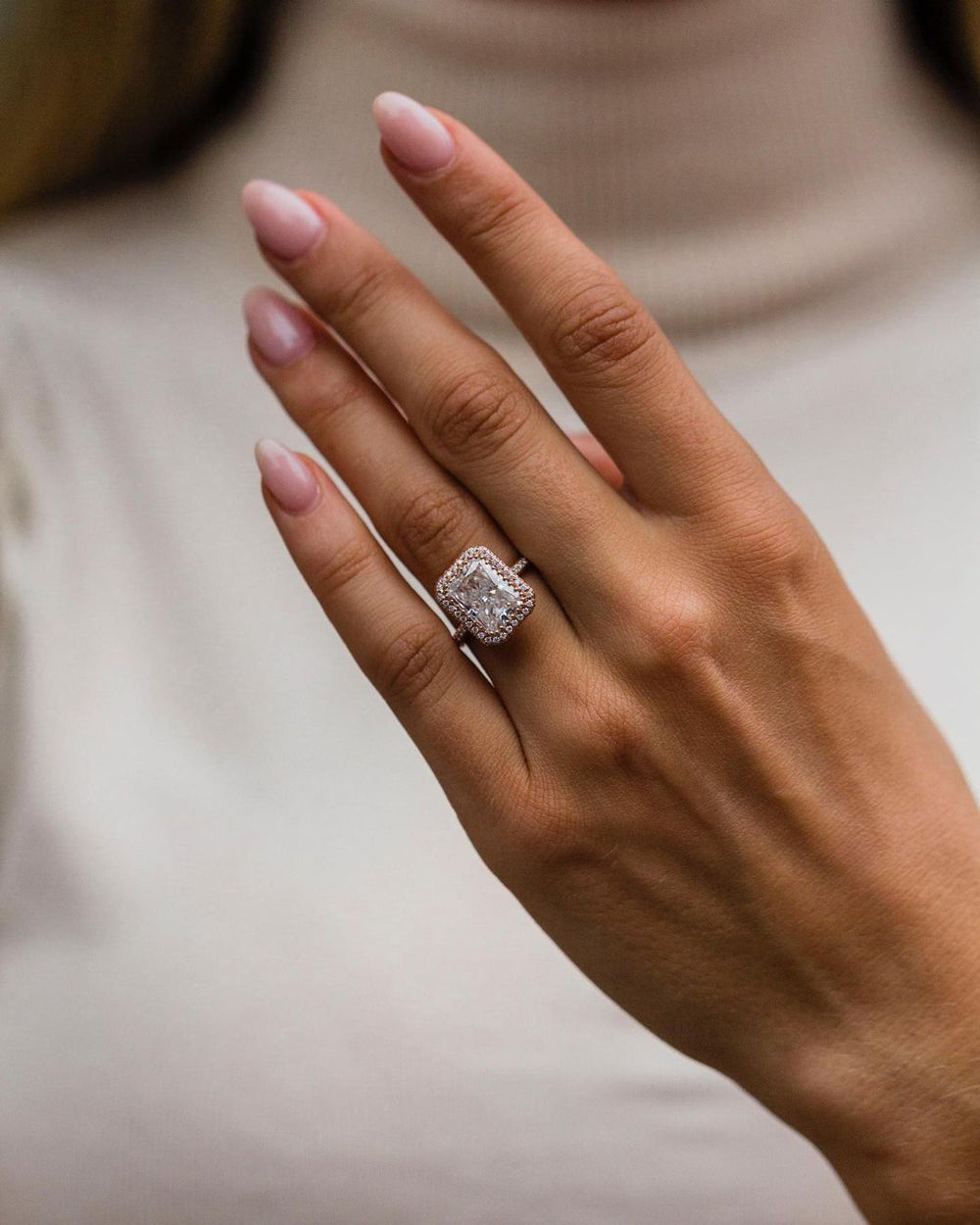 Radiant Cut Labgrown Engagement Ring