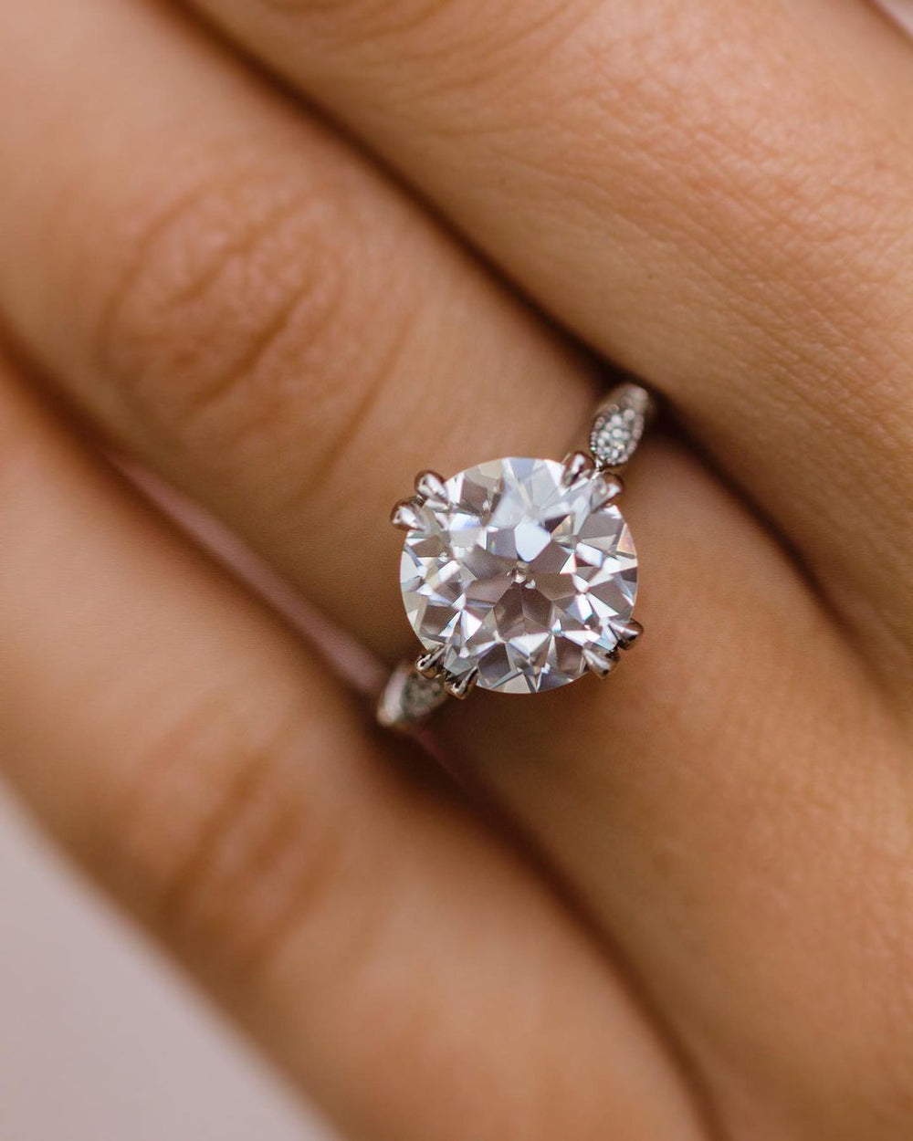 Old Euro Round Cut Labgrown Ring