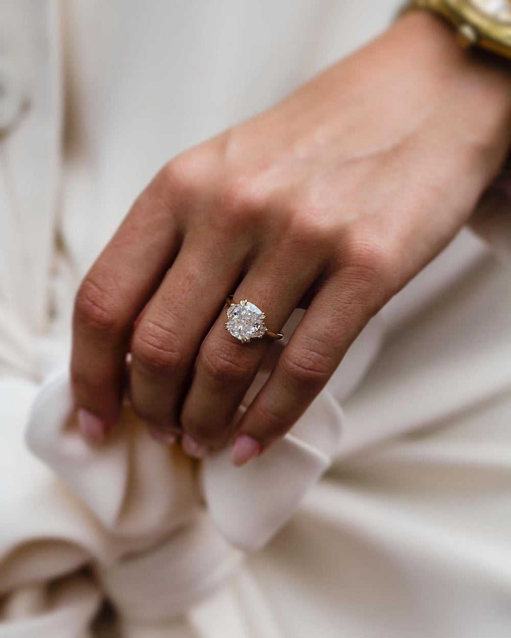 Cushion Cut Labgrown Engagement Ring