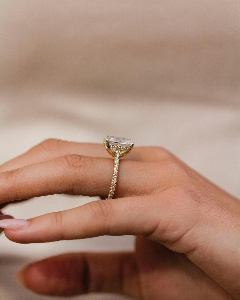 Old mine Cushion Cut Labgrown Ring