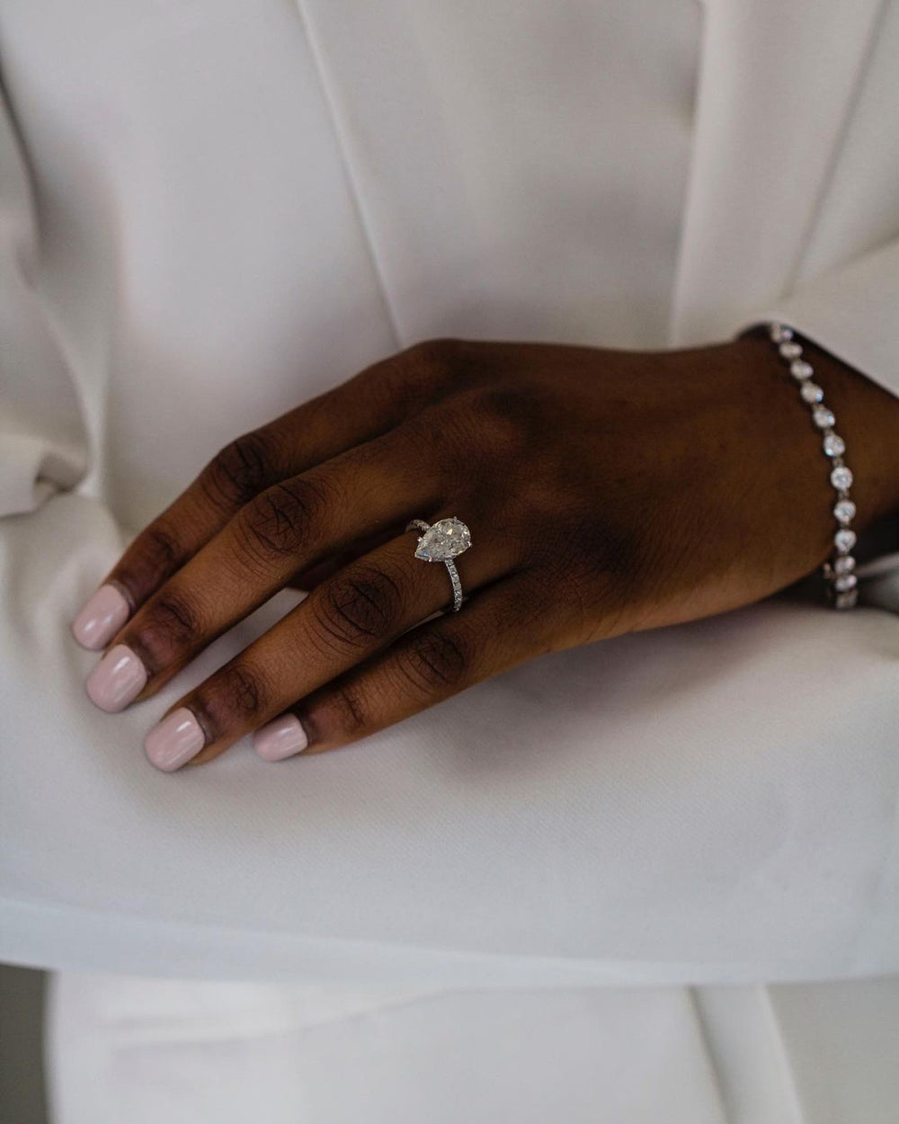 Elongated Pear Cut Labgrown Ring