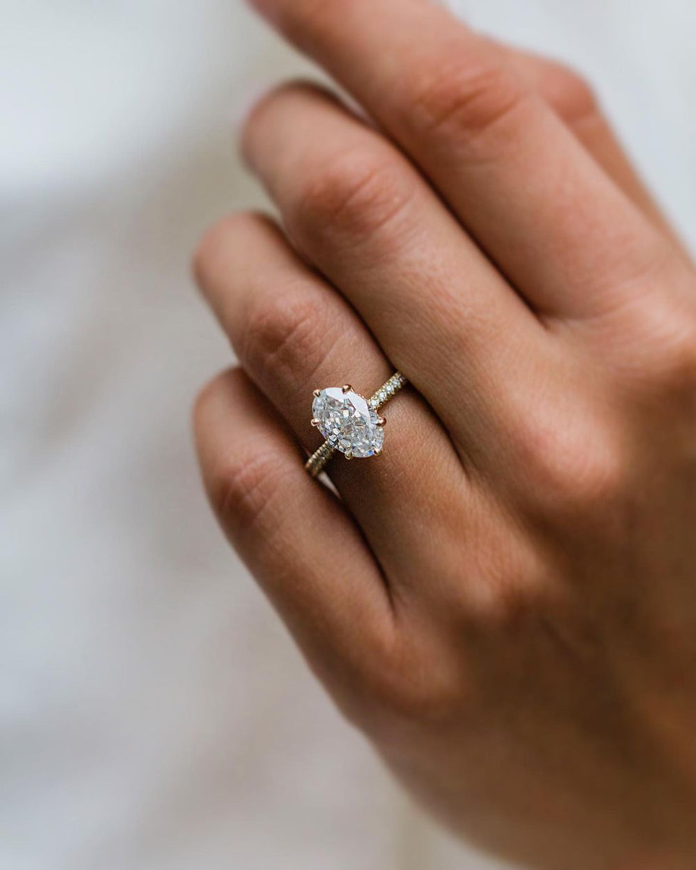 Oval Labgrown Engagement Ring