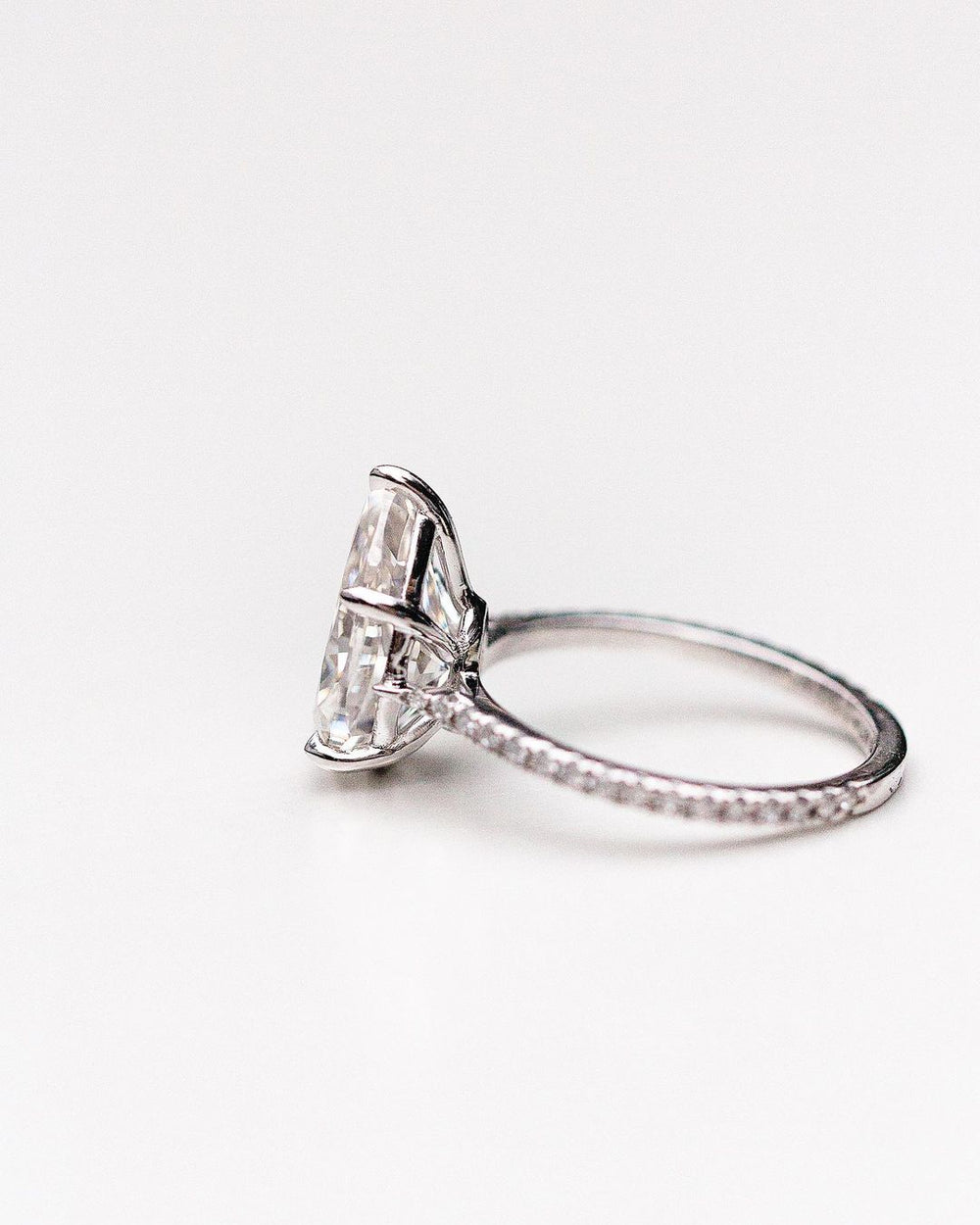 Elongated Pear Cut Labgrown Ring
