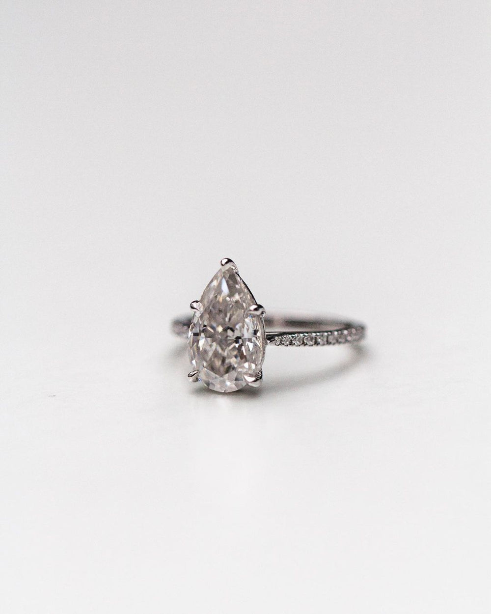 Elongated Pear Cut Labgrown Ring