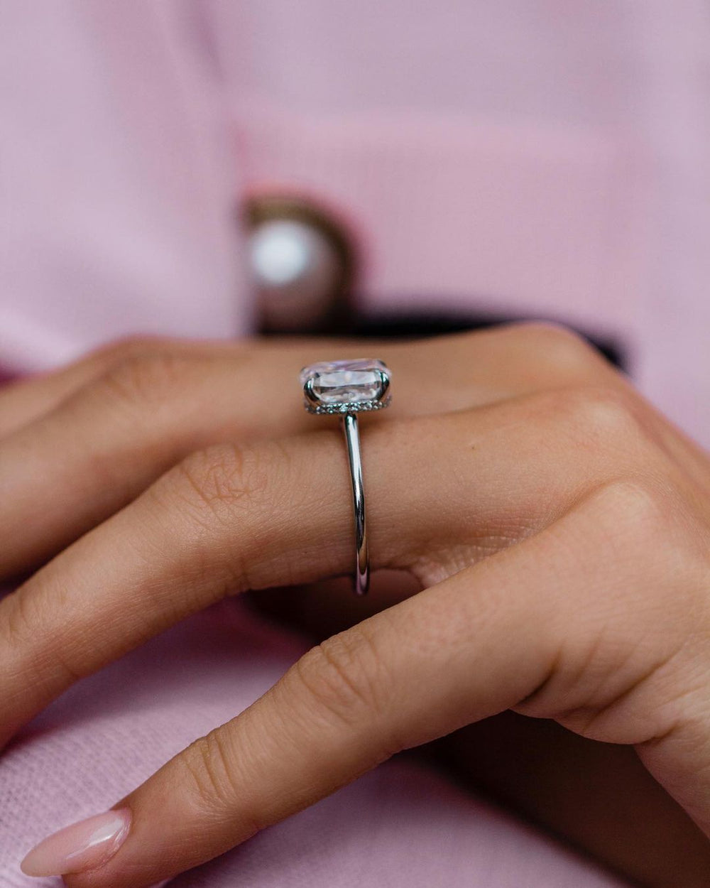 Cushion Cut Labgrown Engagement Ring