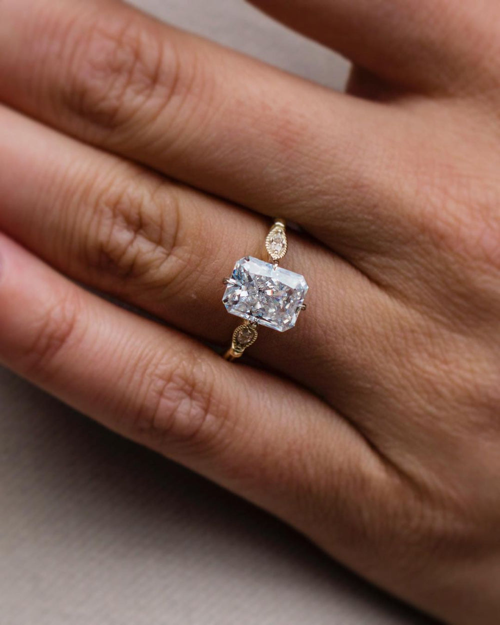 Radiant Cut Labgrown Engagement Ring