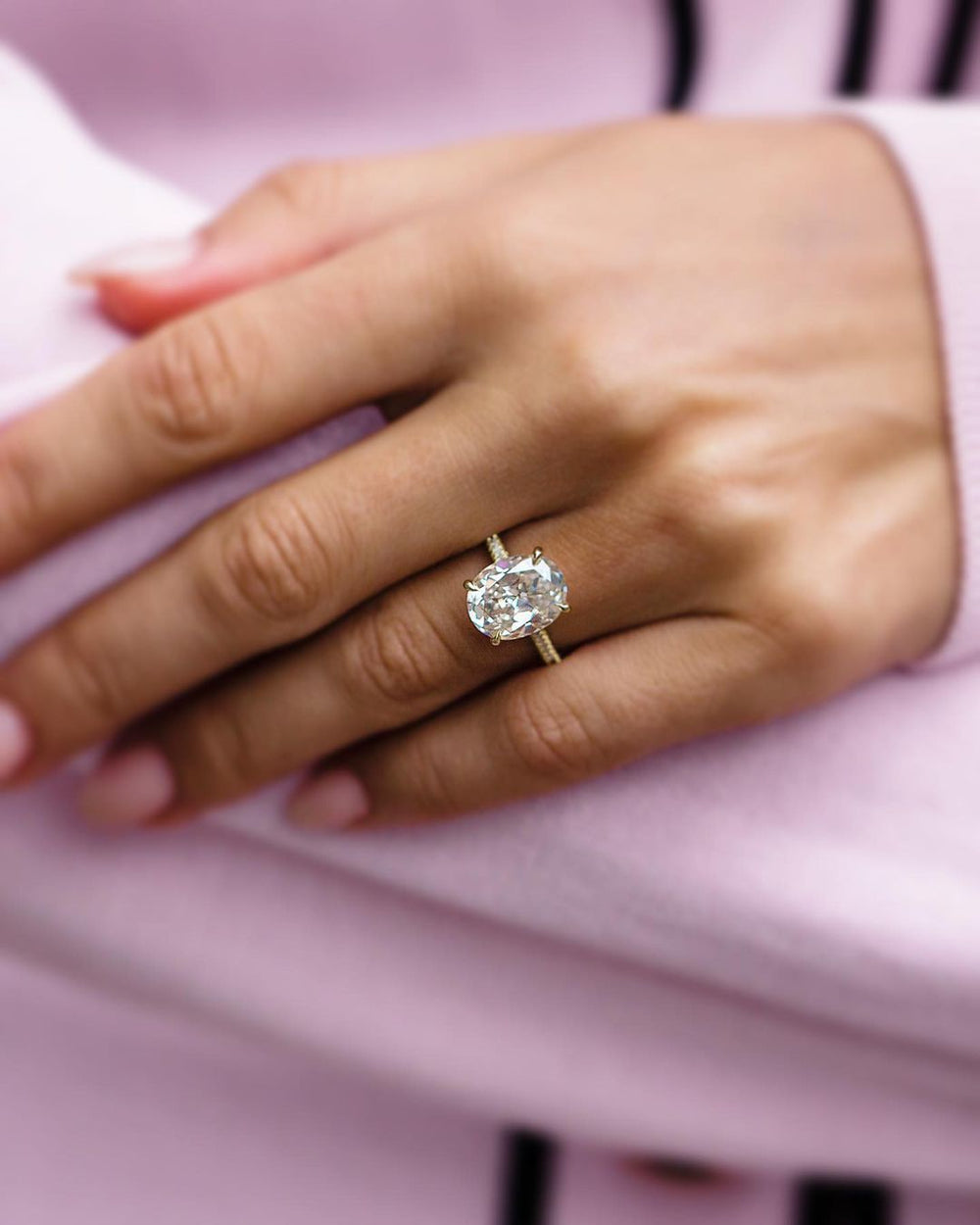 Old mine Oval Cut Labgrown Ring