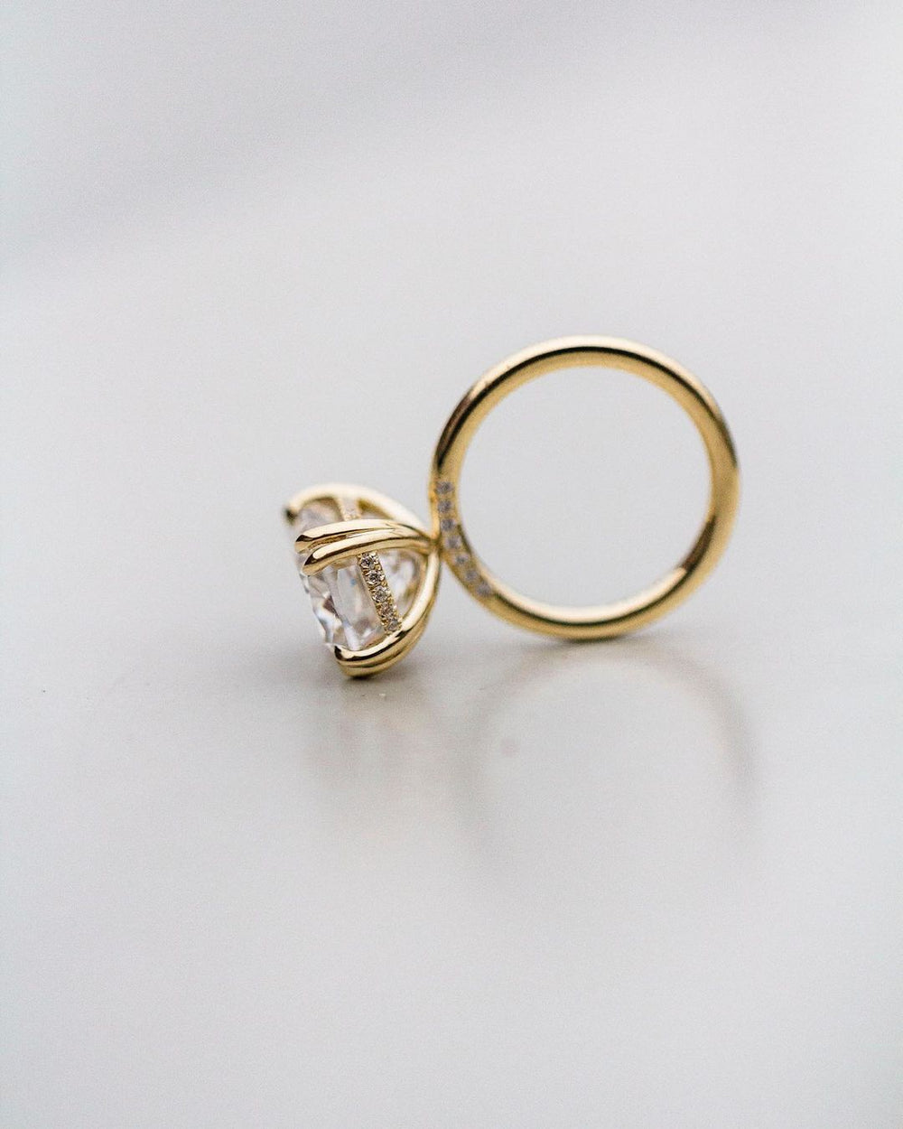 Cushion Cut Labgrown Engagement Ring